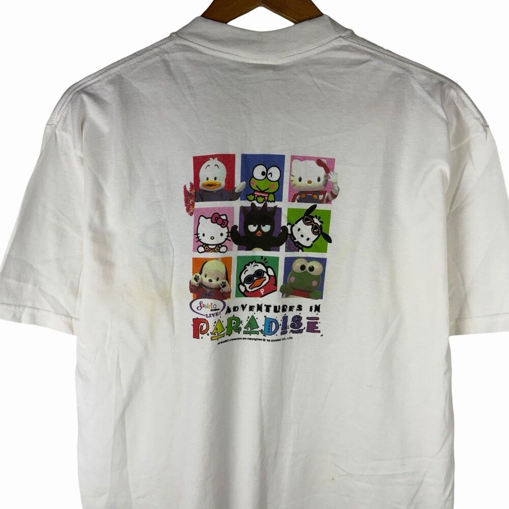 Vintage Sanrio Smiles Mens M Shirt Keroppi Hello Kitty Rare Anime 90s Badtz Maru